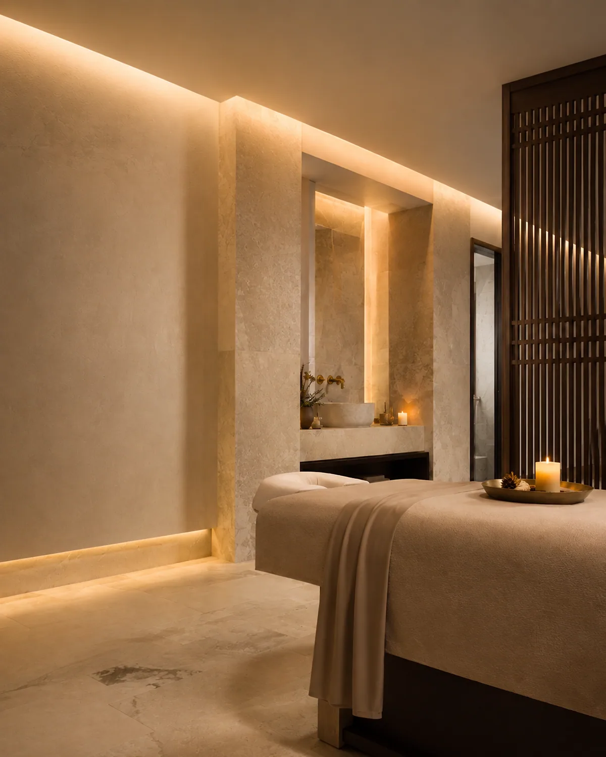 Vitalis Spa masaj odası ve masaj yatağı