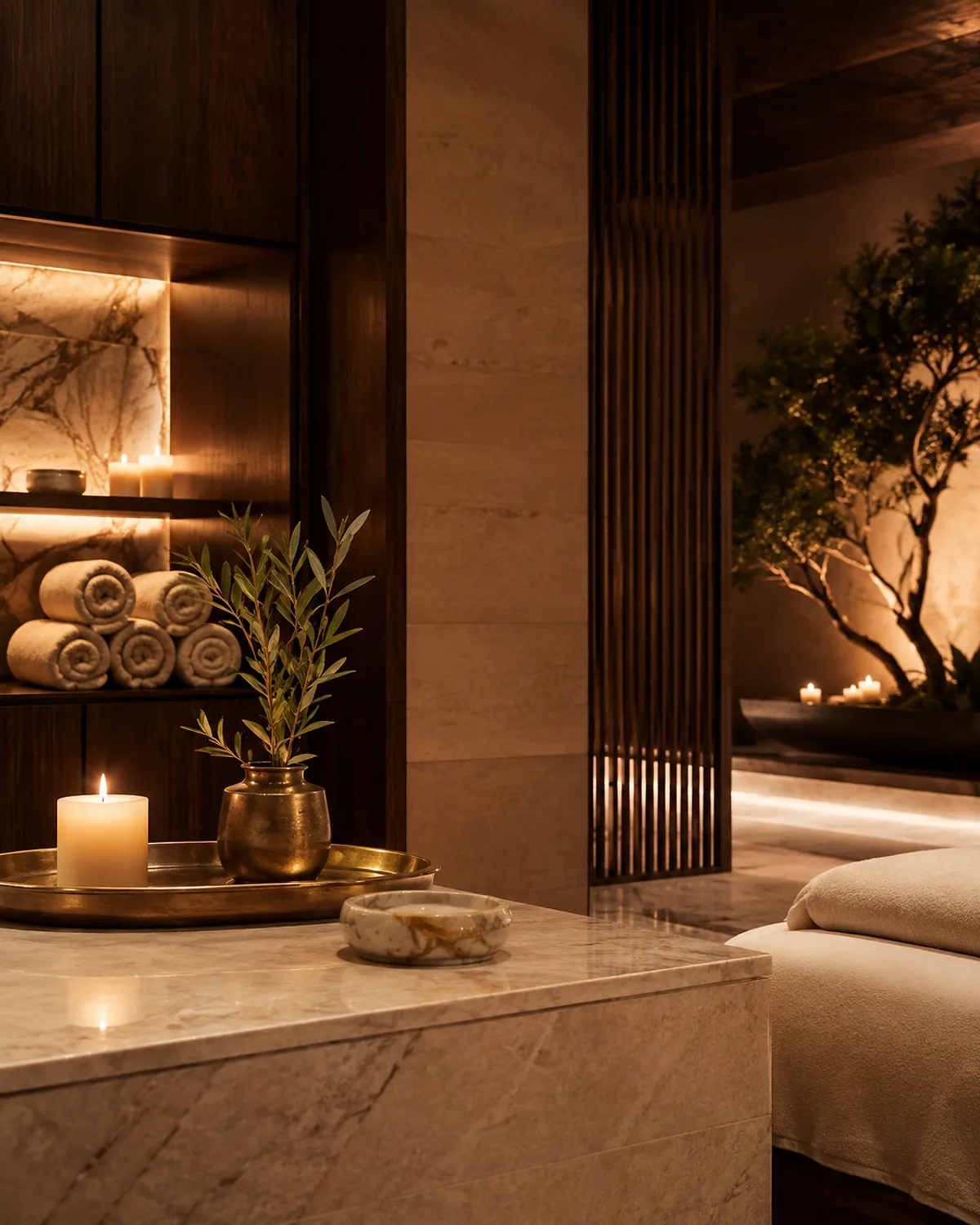 Vitalis Spa havlu ve uygulama malzemeleri detayı