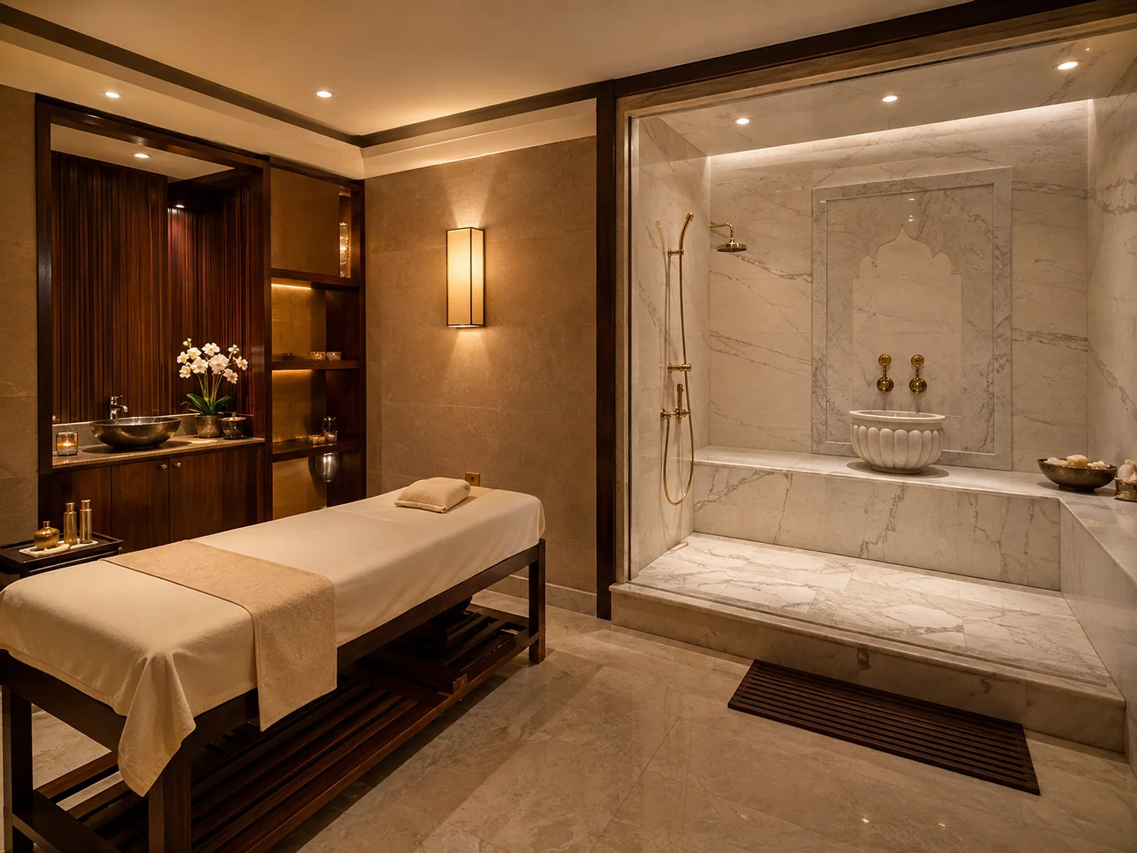 Vitalis Spa masaj odası içindeki özel hamam alanı